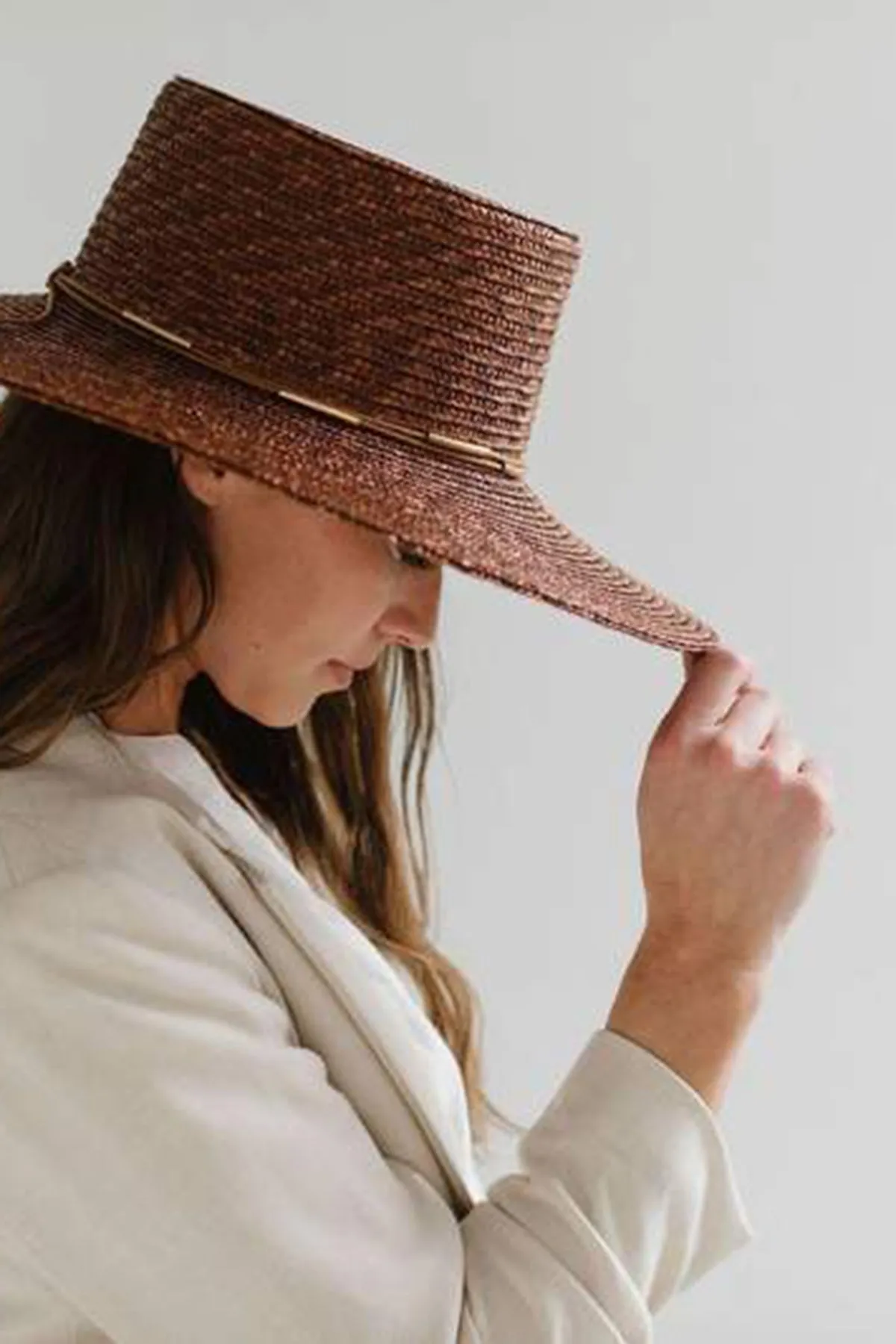 Capri Medium Brim Brown Hat