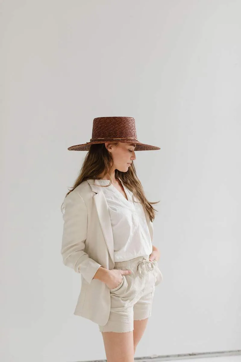 Capri Medium Brim Brown Hat