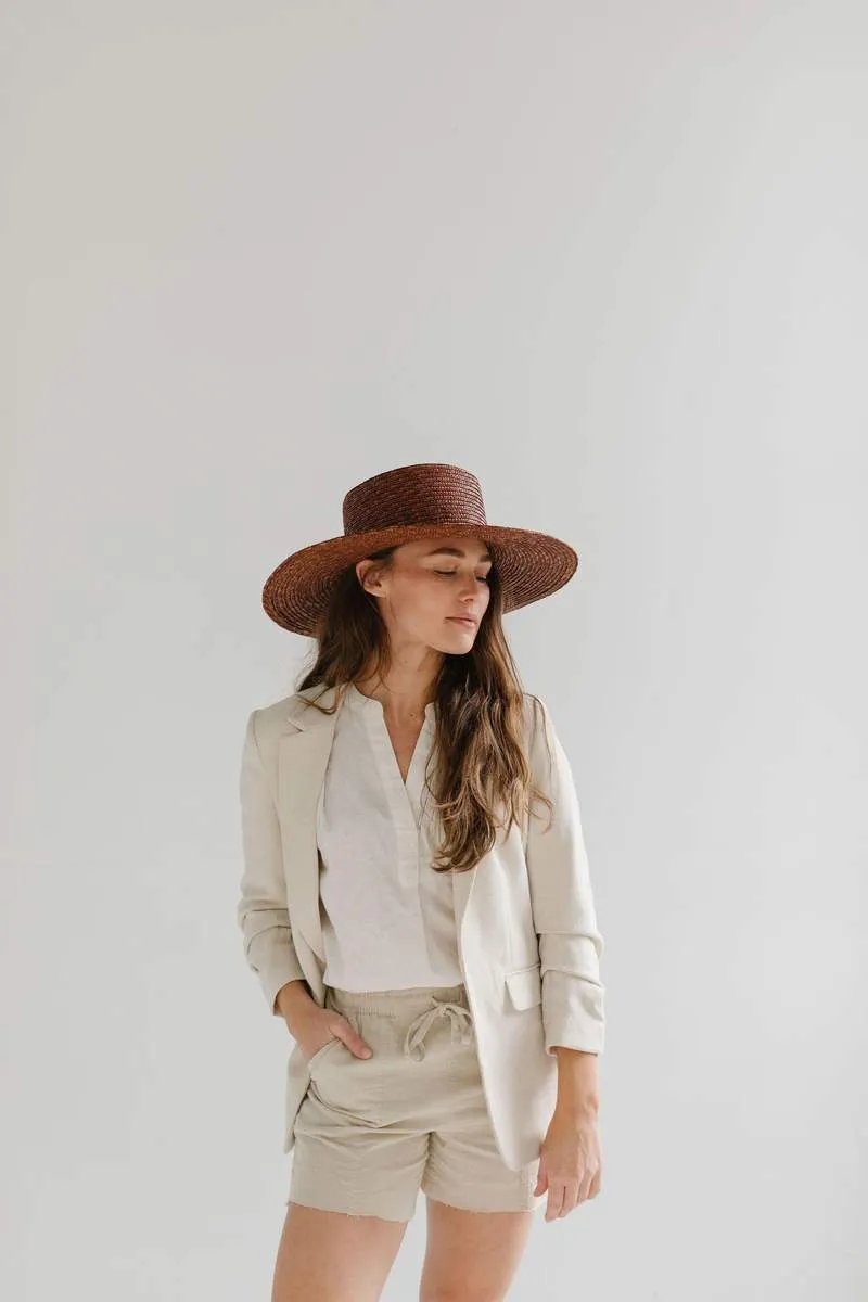 Capri Medium Brim Brown Hat