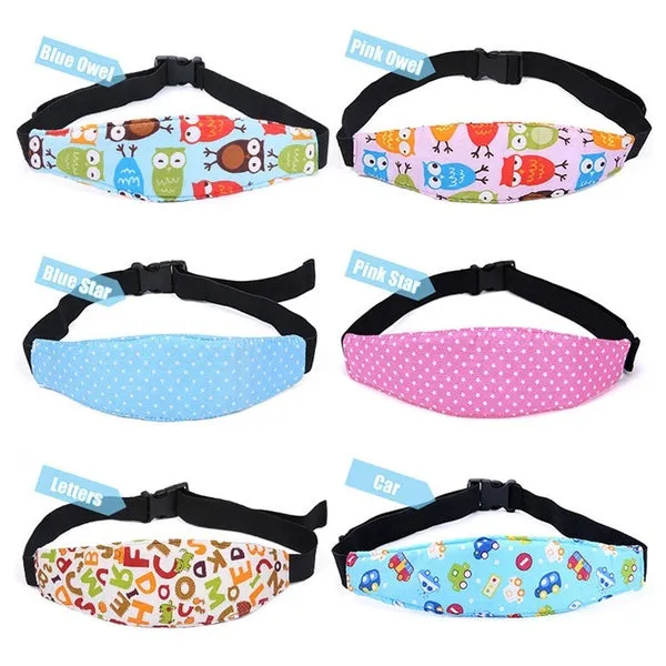 Car Adjustable Safety Seat Sleep Positioner Head Support Pram Stroller Fastening Belt Infants Baby