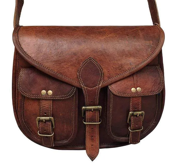 Caroline Full Grain Leather Saddlebag   FREE Matching Wallet