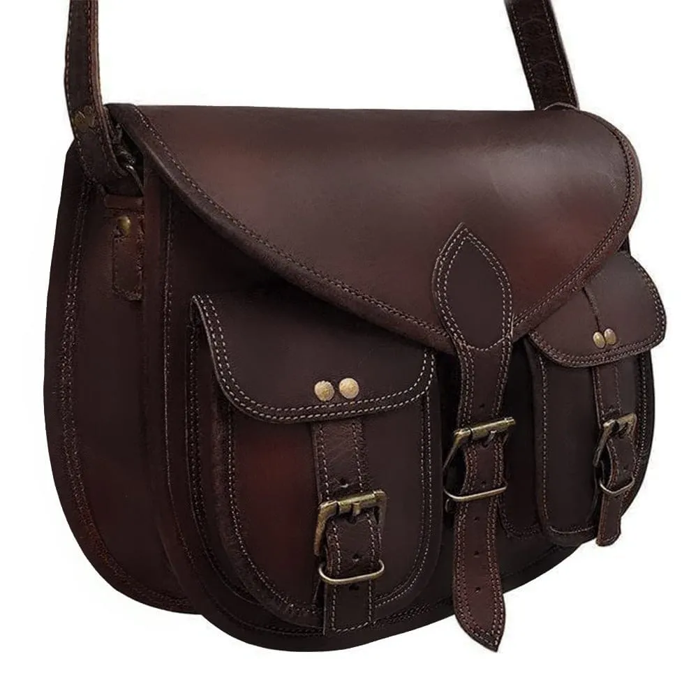 Caroline Full Grain Leather Saddlebag   FREE Matching Wallet