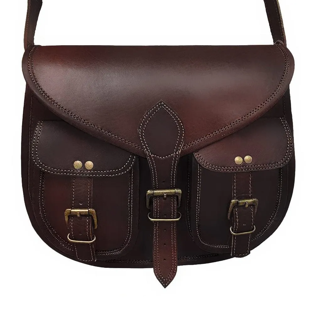 Caroline Full Grain Leather Saddlebag   FREE Matching Wallet