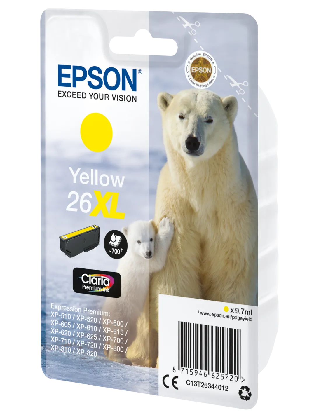 Cartuccia Originale Epson 26XL Giallo