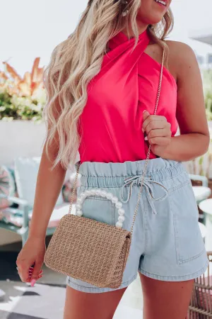 Cayman Chic Pearl Handle Crossbody