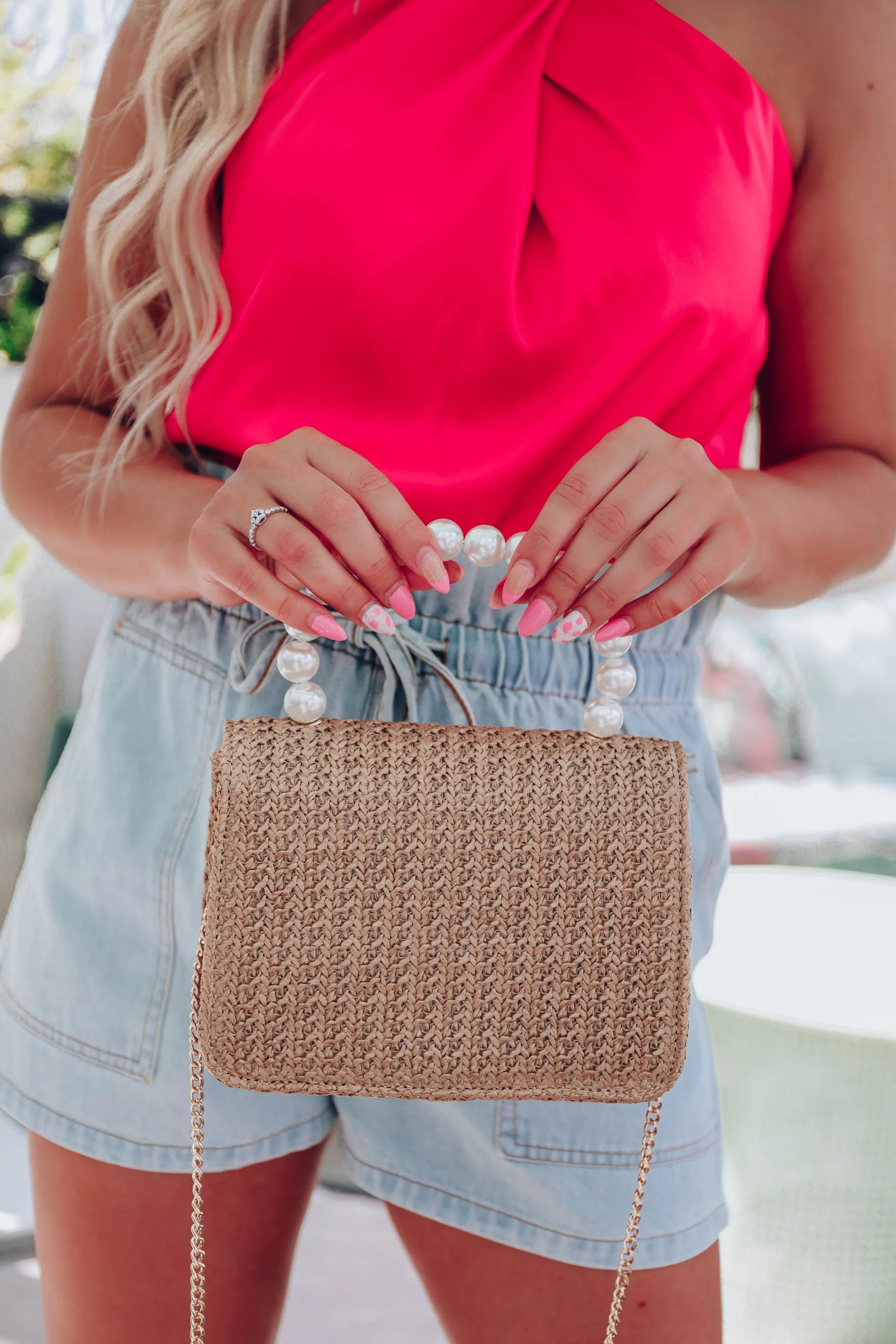 Cayman Chic Pearl Handle Crossbody