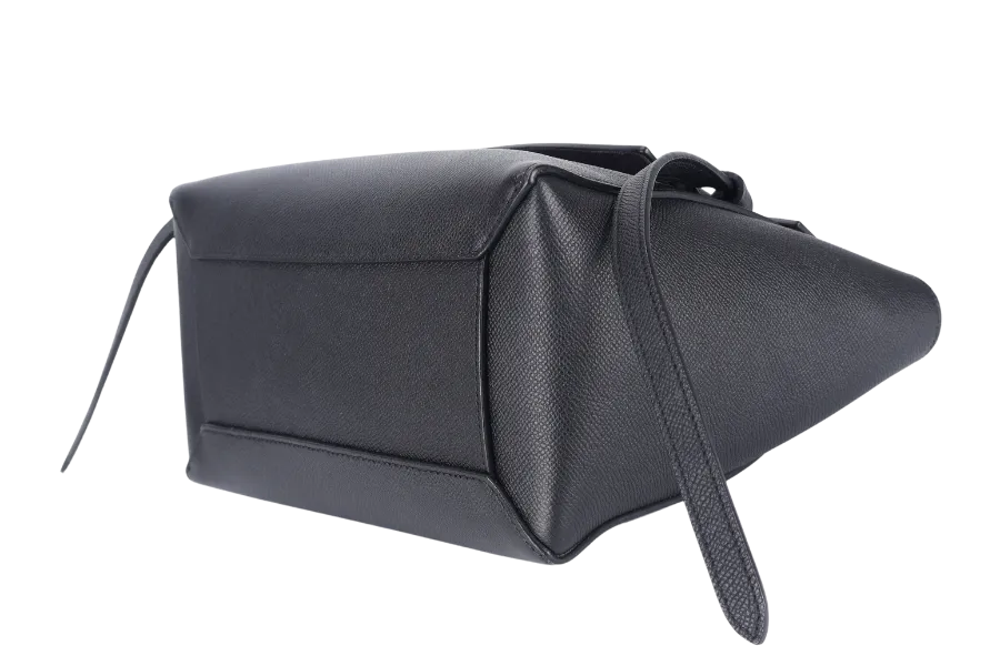 CELINE MICRO BELT BAG IN GRAINED BLACK CALFSKIN NO DUST COVER