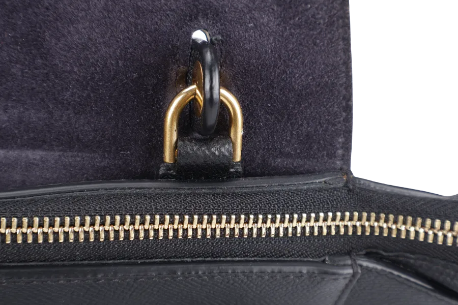 CELINE MICRO BELT BAG IN GRAINED BLACK CALFSKIN NO DUST COVER