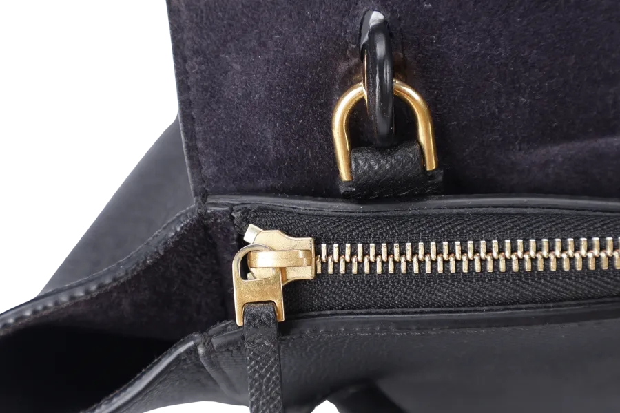 CELINE MICRO BELT BAG IN GRAINED BLACK CALFSKIN NO DUST COVER