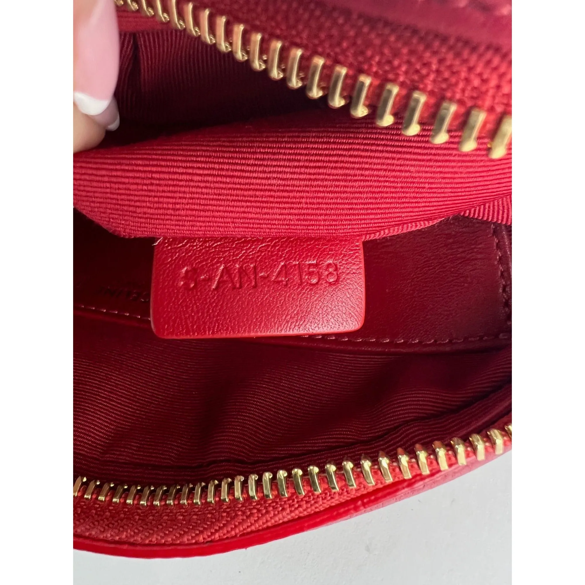 Celine Quilted Calfskin Medium C Charm Red Crossbody Bag