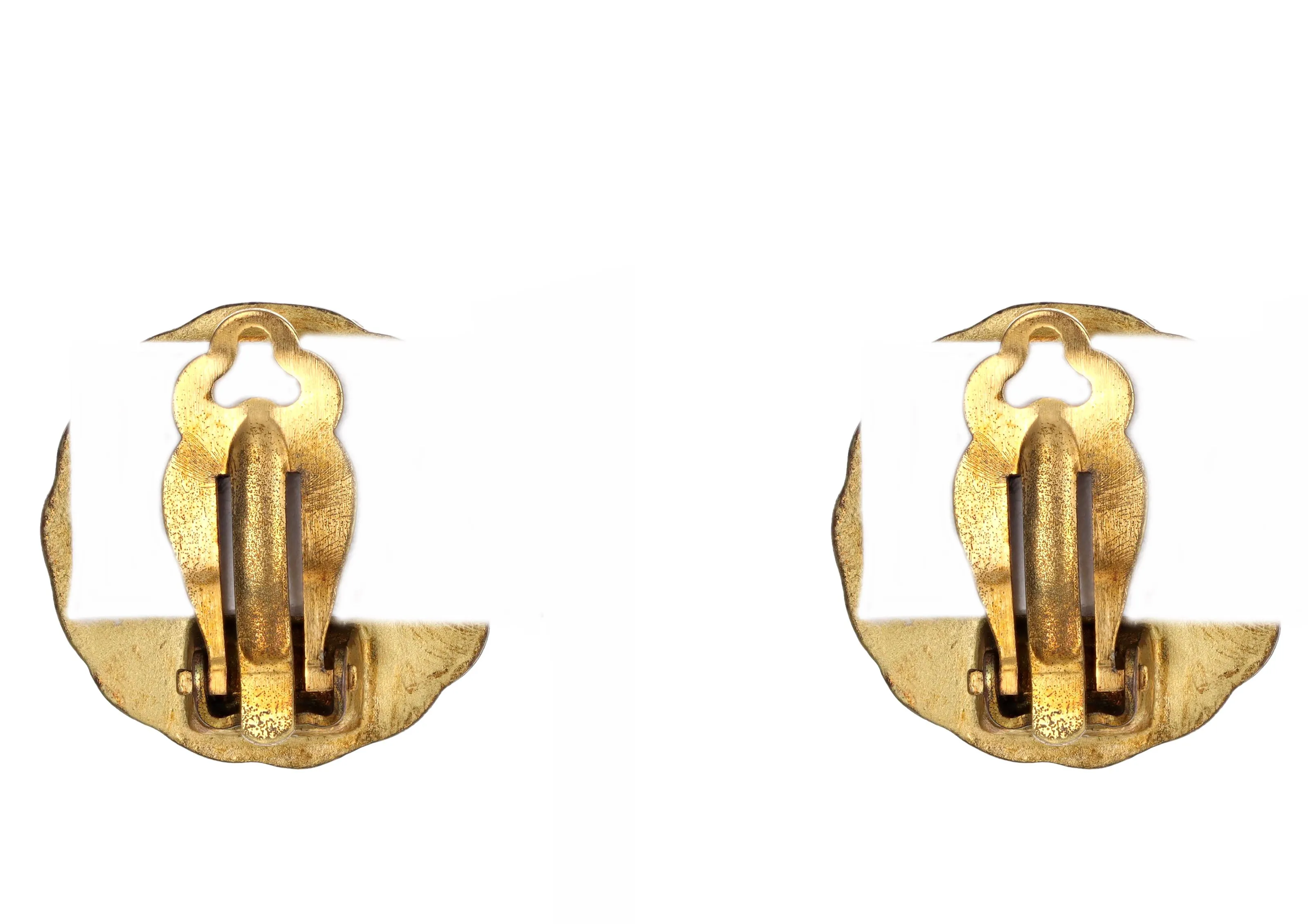 Chanel 1995 CC Button Earrings