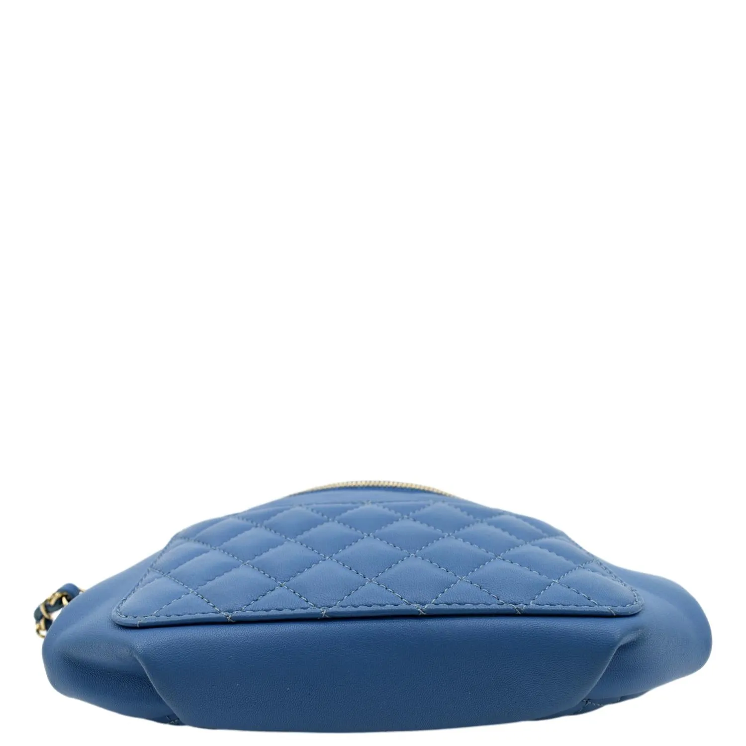 CHANEL Bi Classic Quilted Lambskin Leather Waist Bag Blue