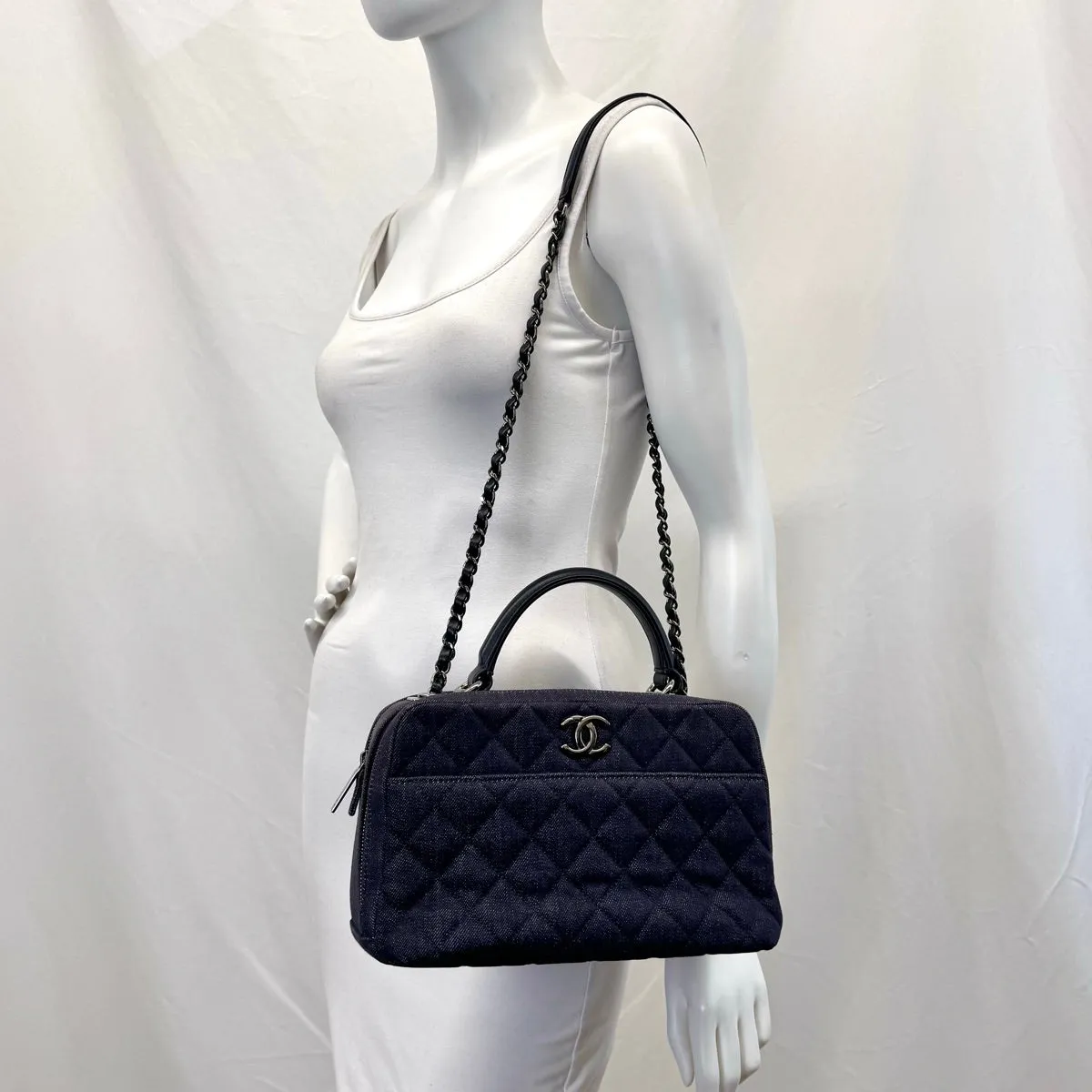 Chanel Denim Trendy CC Bowling  Bag