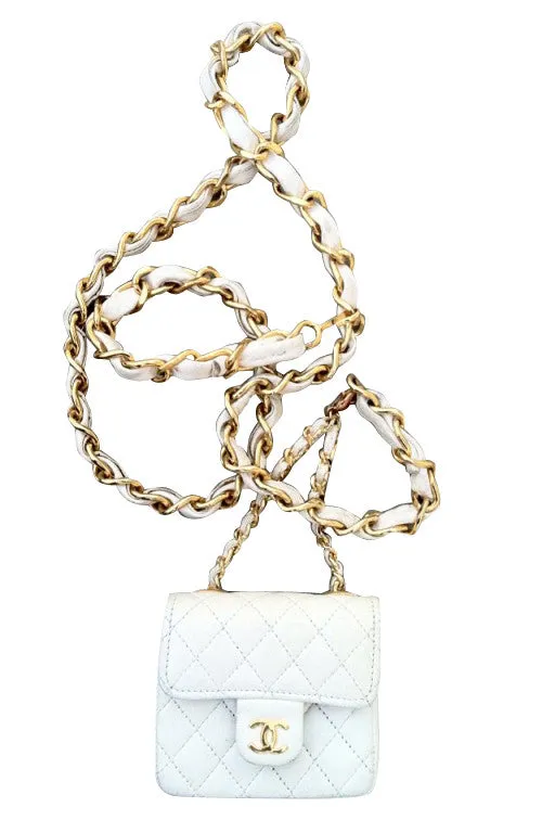 CHANEL Quilted Mini Flap Belt 1980s