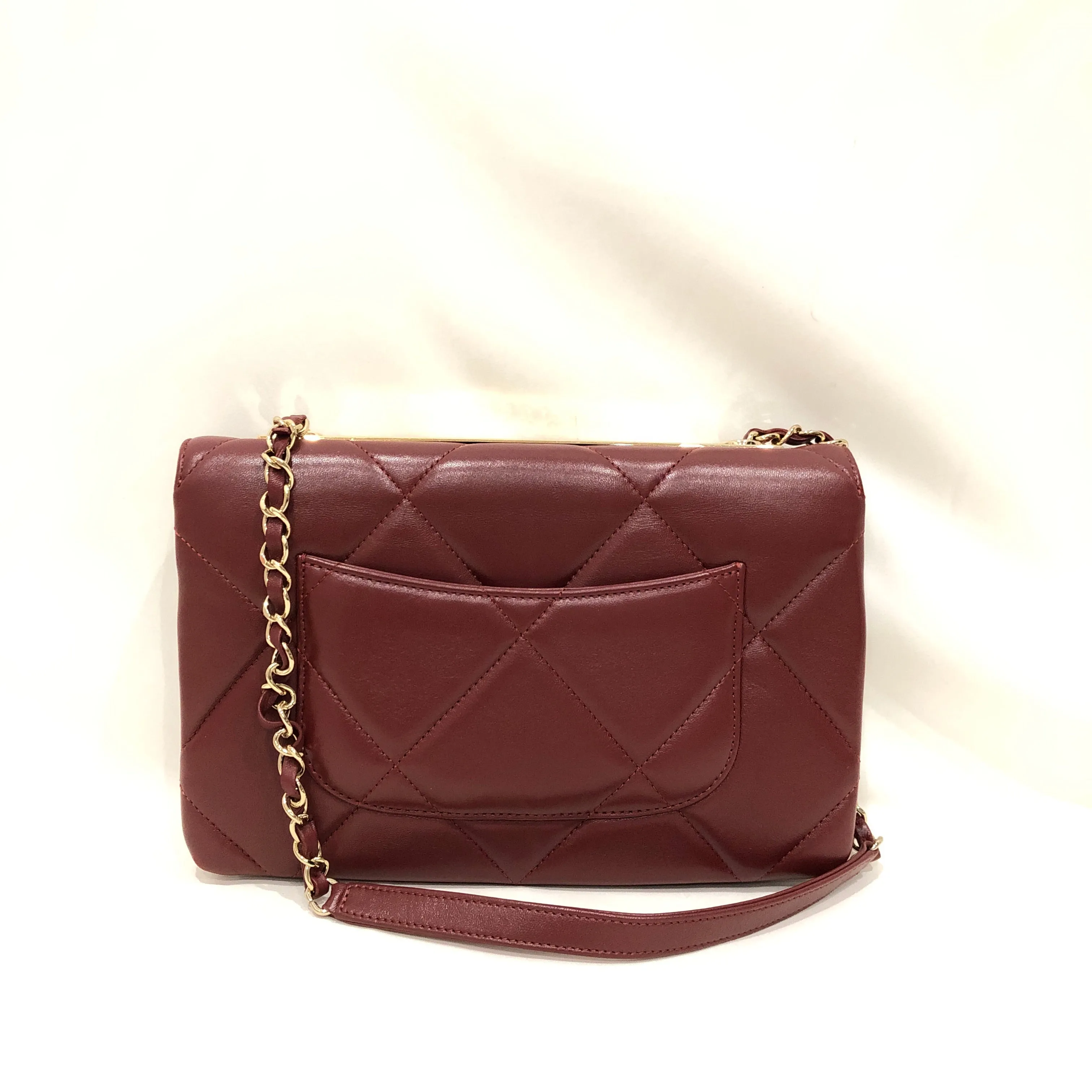 Chanel Red Leather Small Trendy CC Flap Shoulder Bag Sku# 83283
