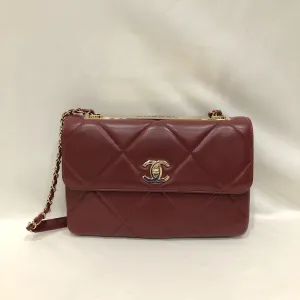 Chanel Red Leather Small Trendy CC Flap Shoulder Bag Sku# 83283