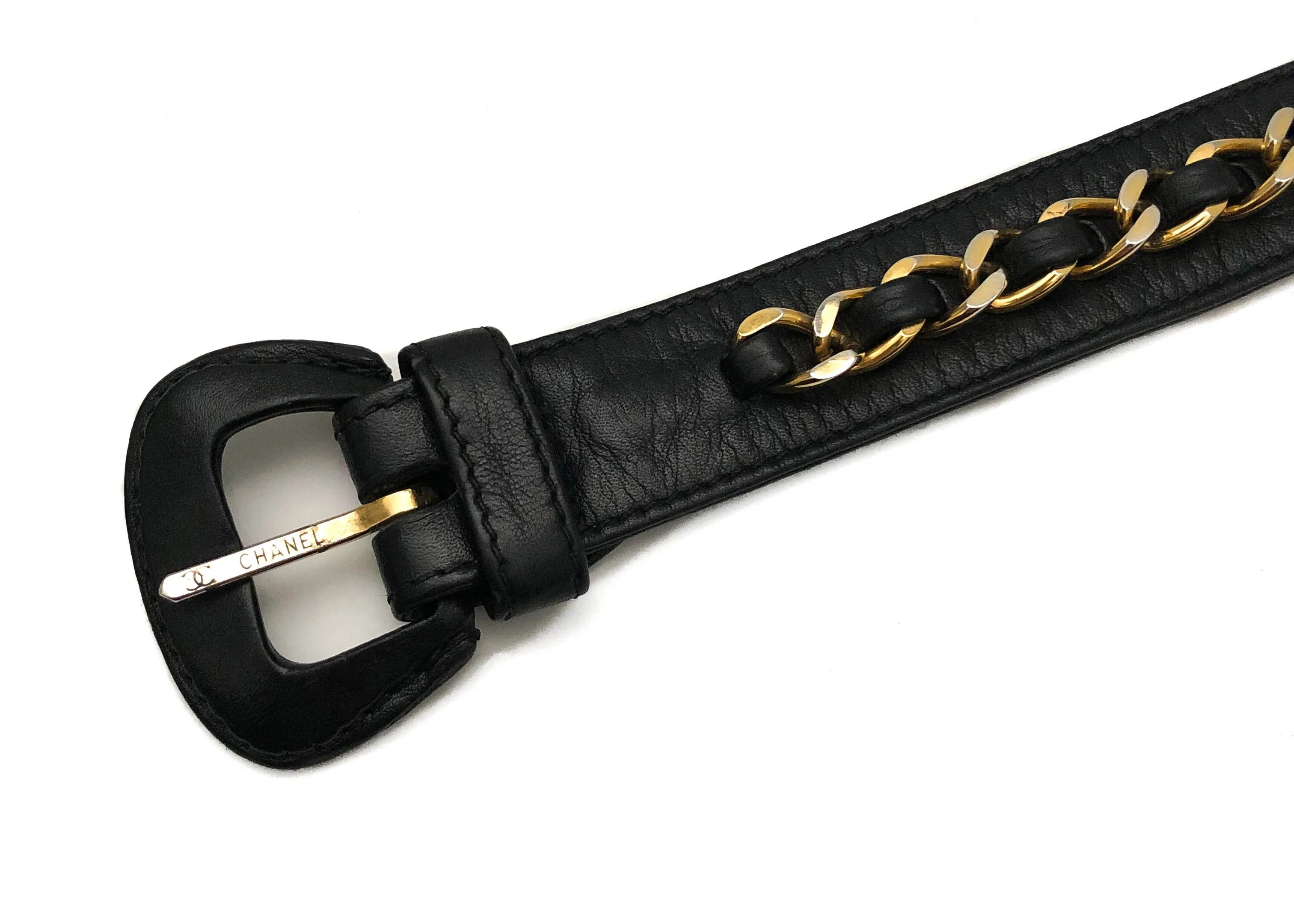 Chanel Vintage Black Lambskin Belt Bag