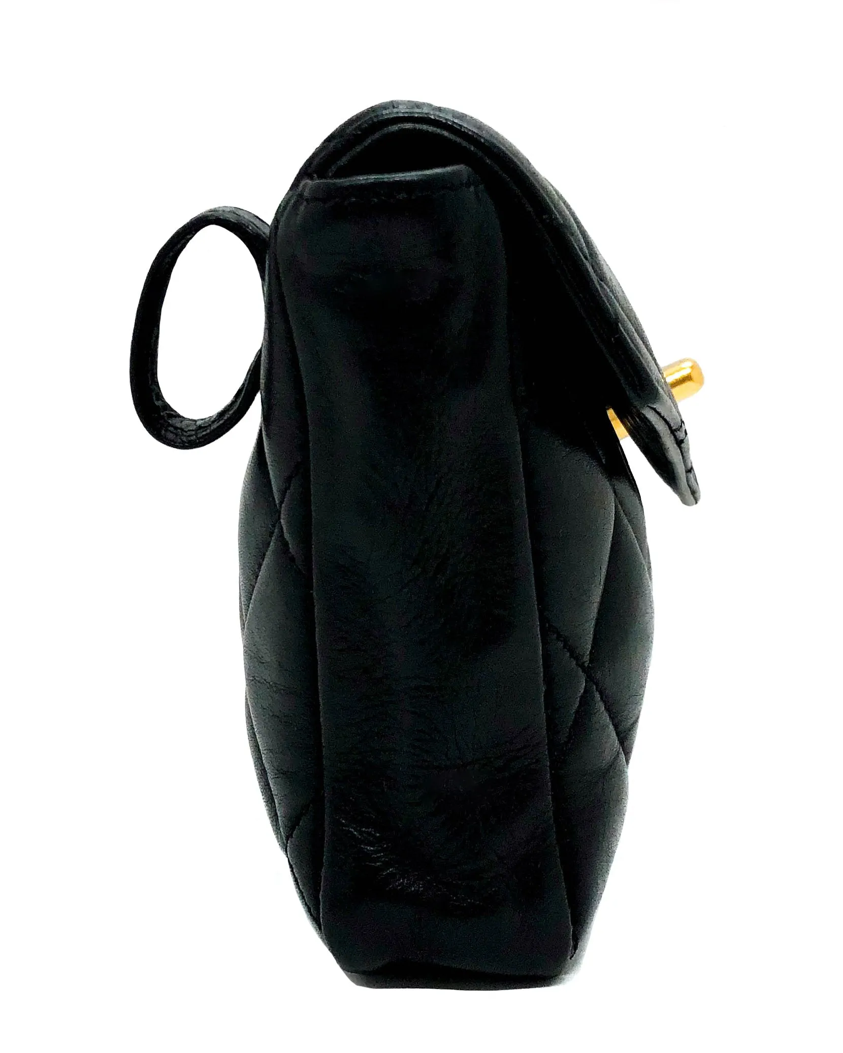 Chanel Vintage Black Lambskin Belt Bag