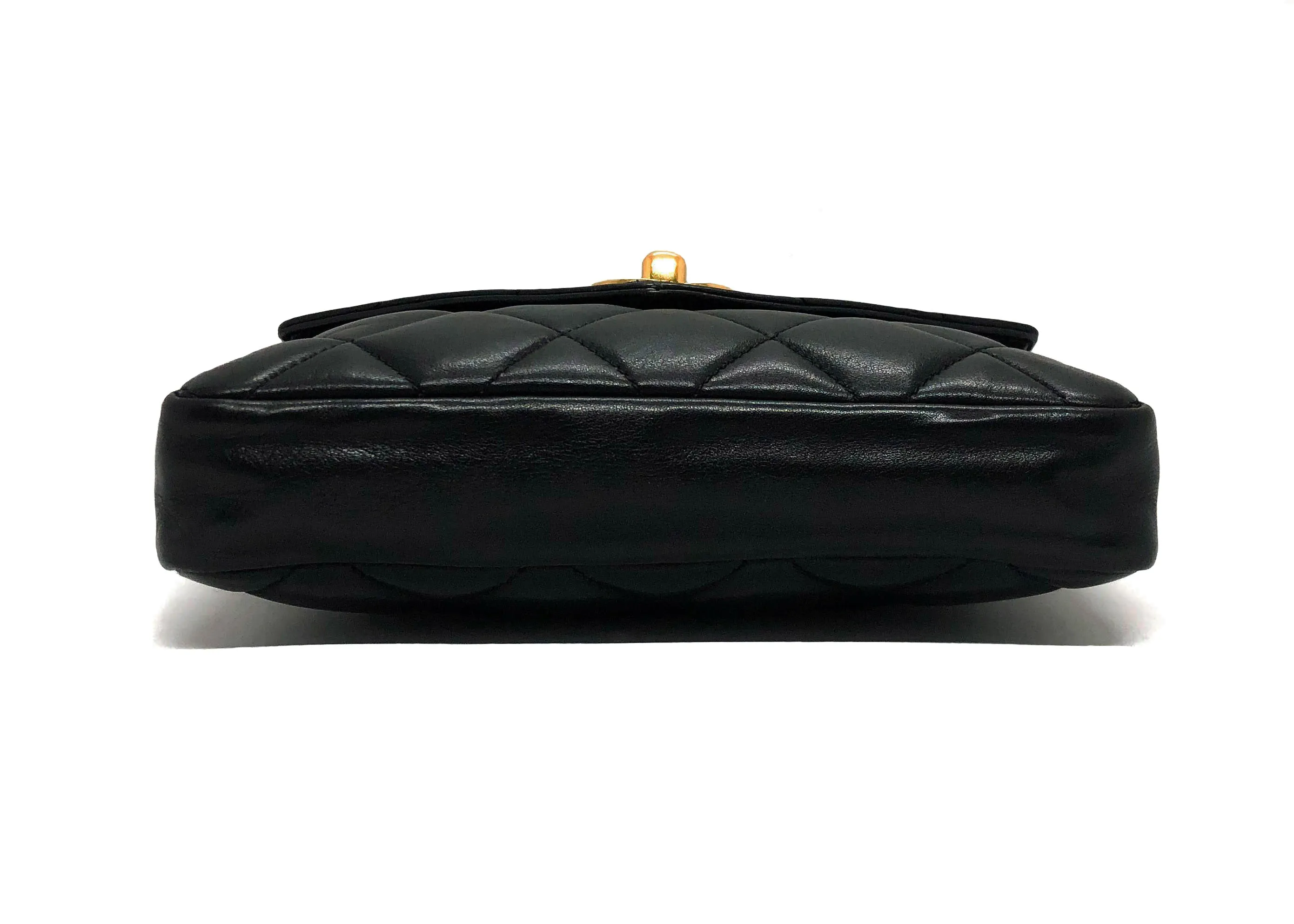 Chanel Vintage Black Lambskin Belt Bag