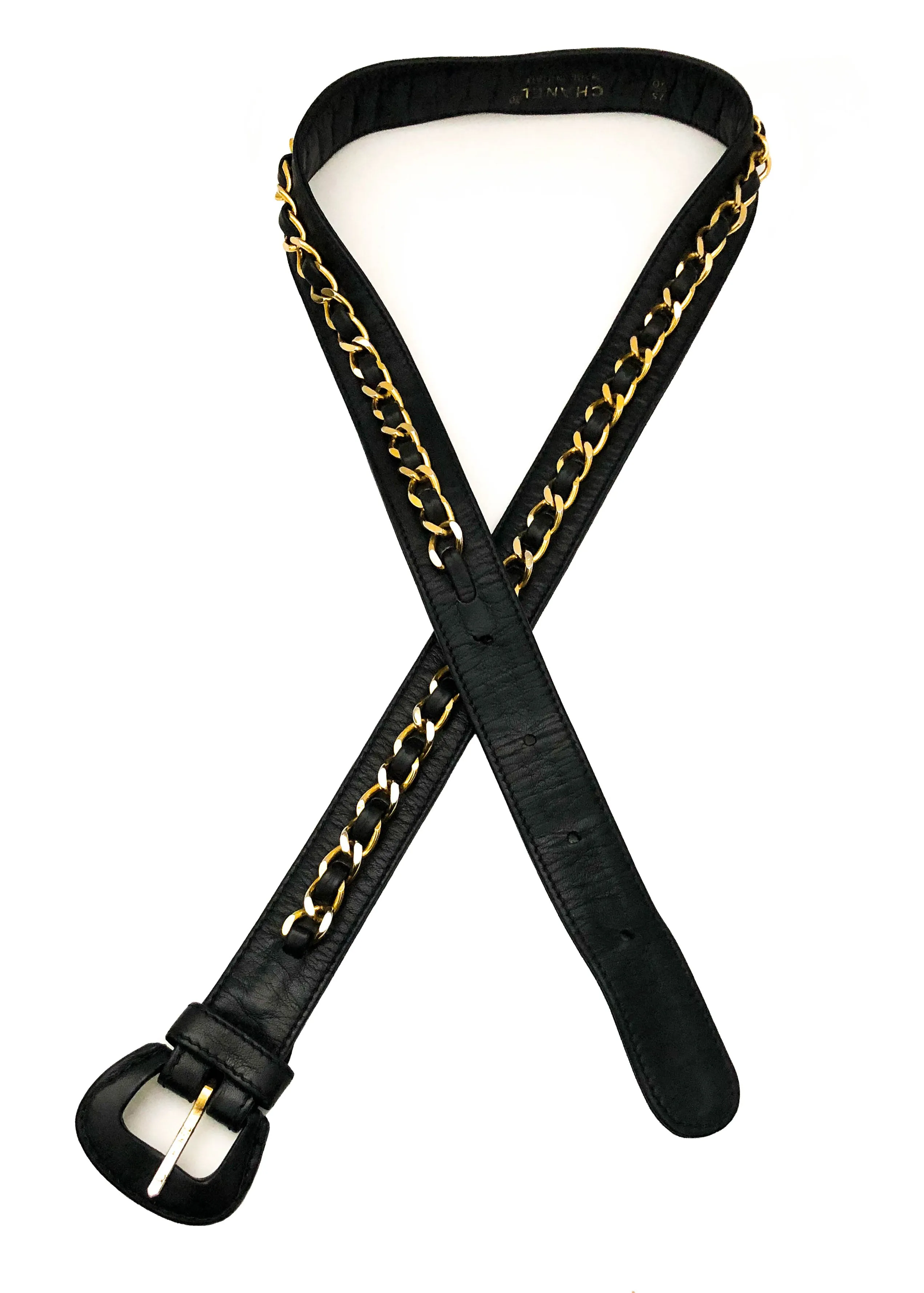 Chanel Vintage Black Lambskin Belt Bag