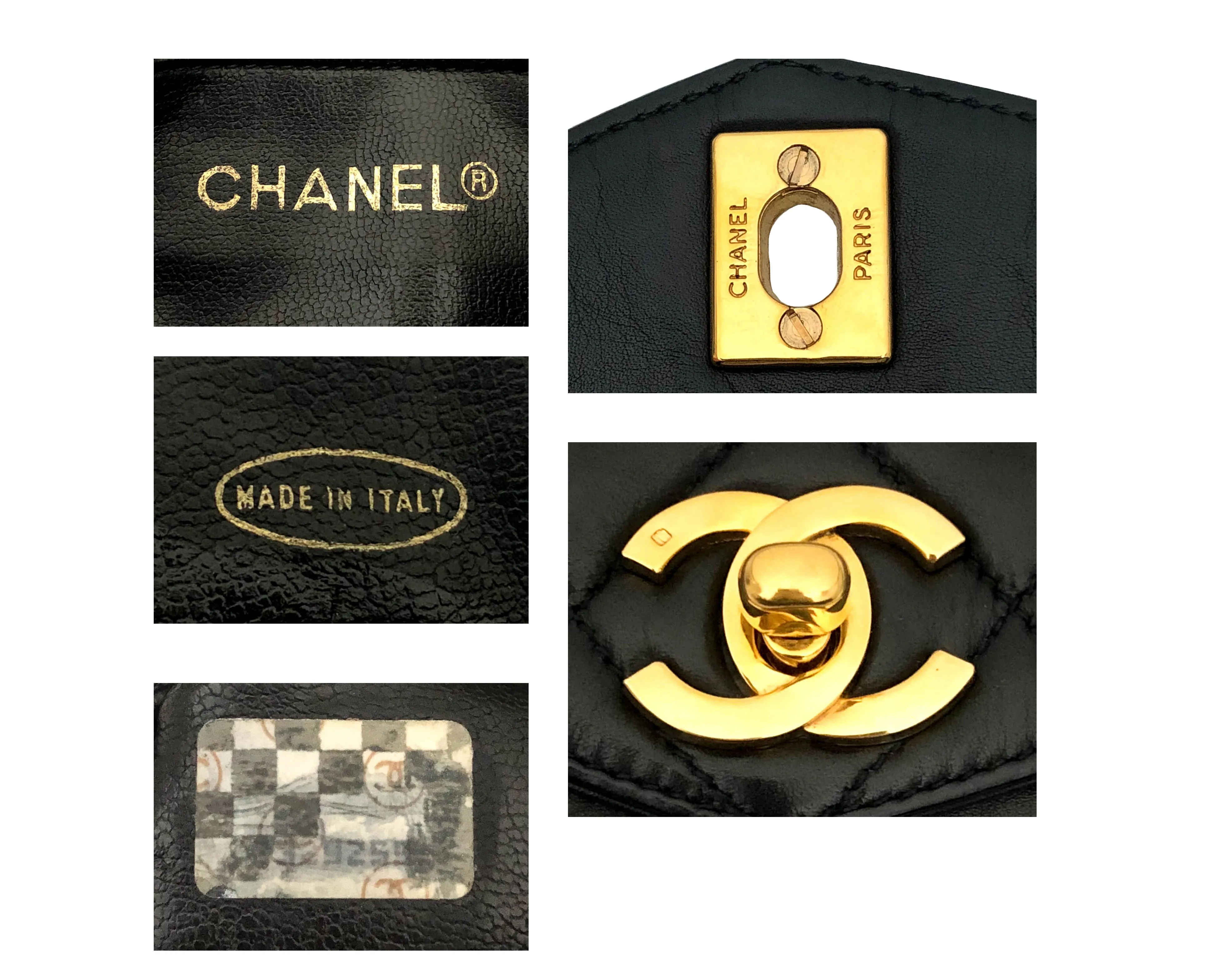 Chanel Vintage Black Lambskin Belt Bag