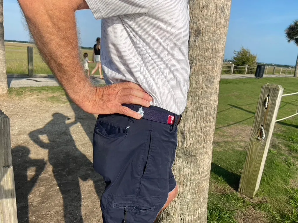 Charleston Belt The Citadel Logo Officially Licensed Hand-stitched Needlepoint Belt in Navy Blue