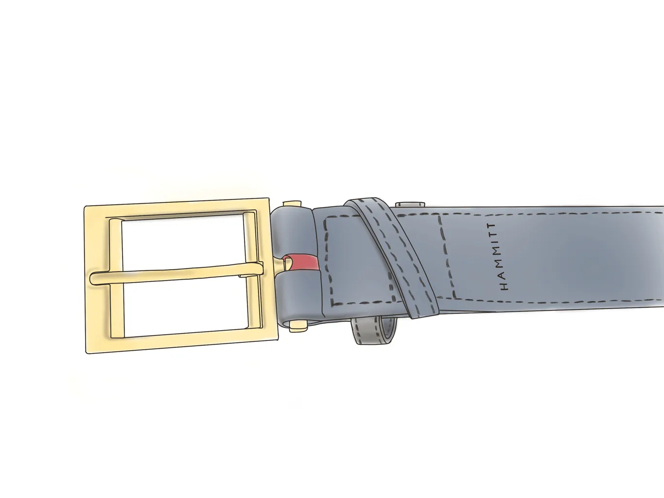 Charlie Reversible Riveted Belt | Black/Pew/Brushed Silver | Med