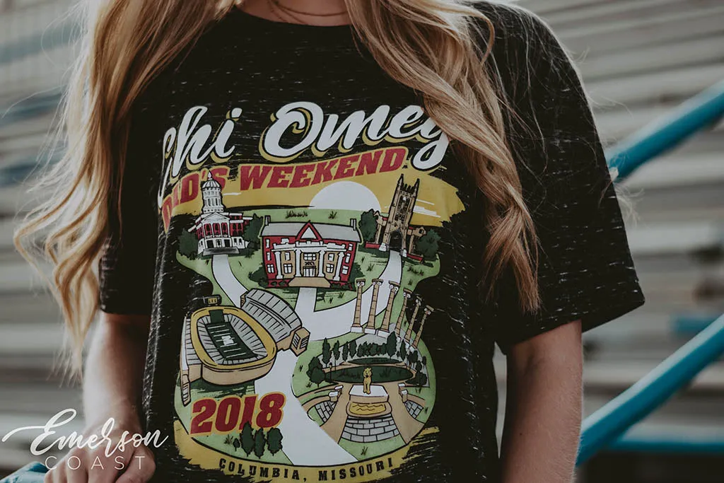 Chi Omega Dads Weekend Campus Tshirt