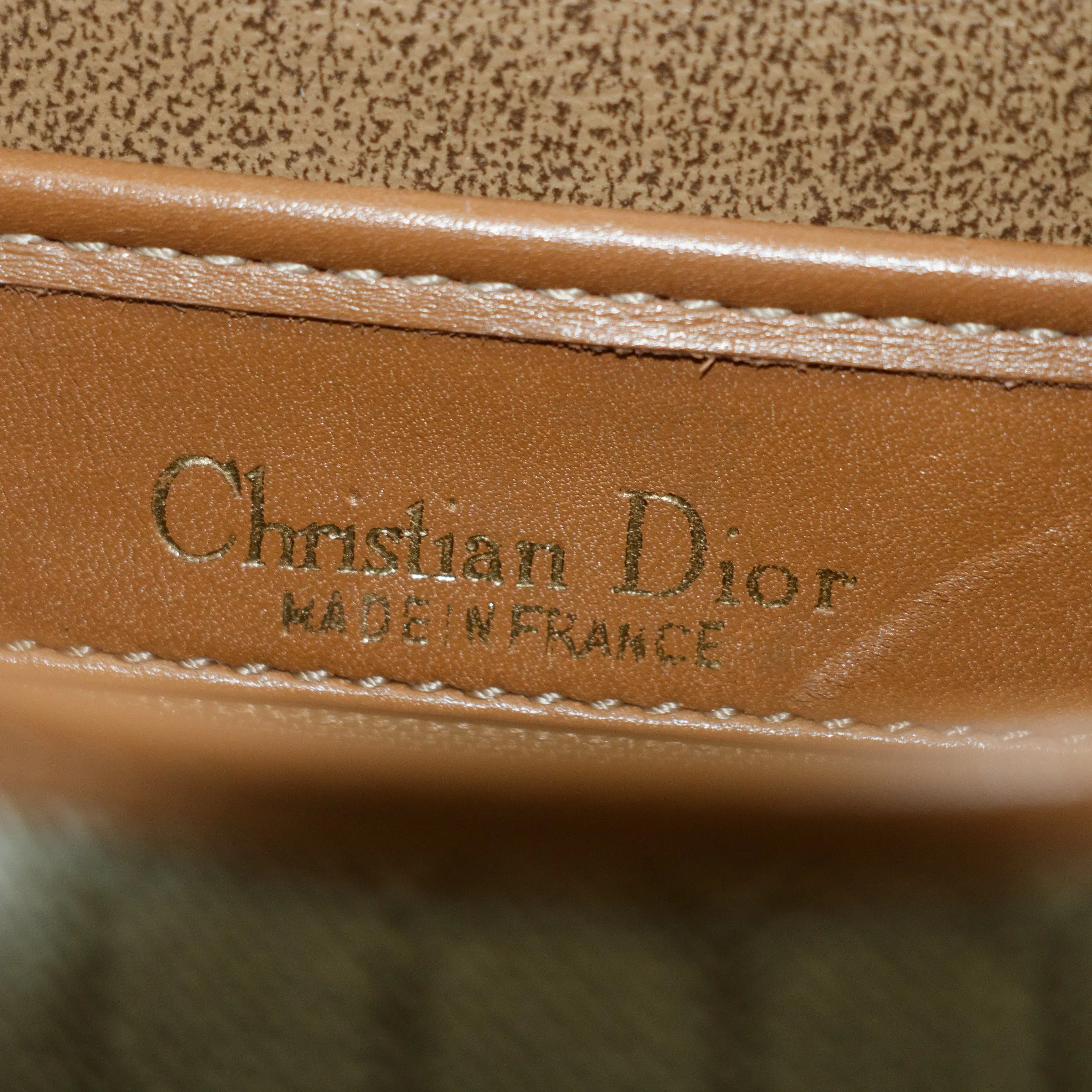 Christian Dior Beige Honeycomb Crossbody Bag PVC #3315