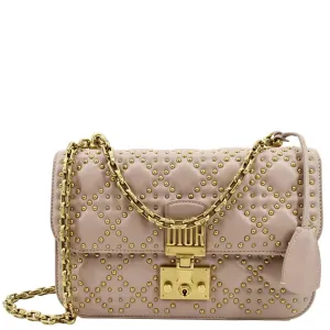 Christian Dior Dioraddict Studded Leather Crossbody Bag Light Pink