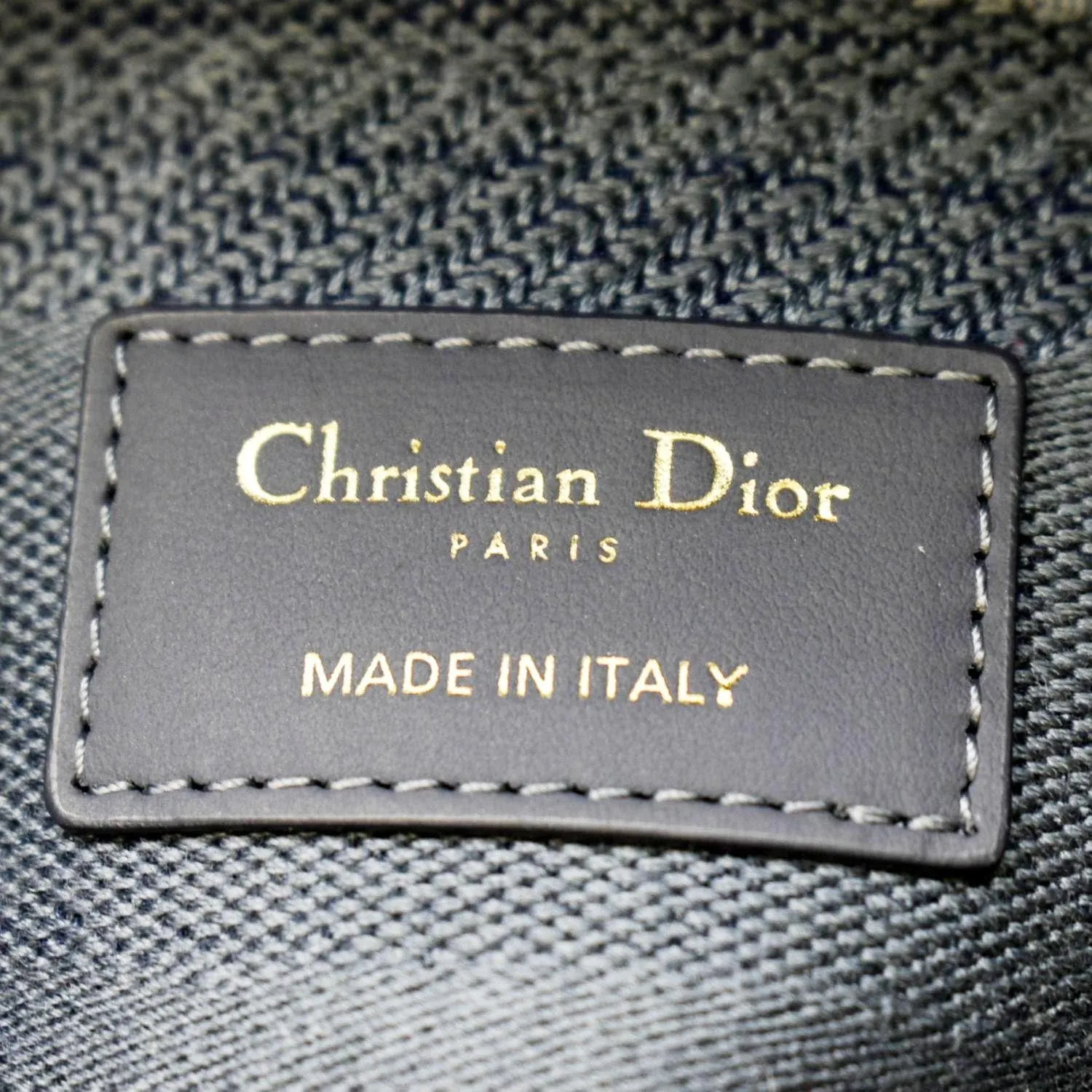 CHRISTIAN DIOR Lady D-Lite Embroidered Canvas Crossbody Bag Denim Blue