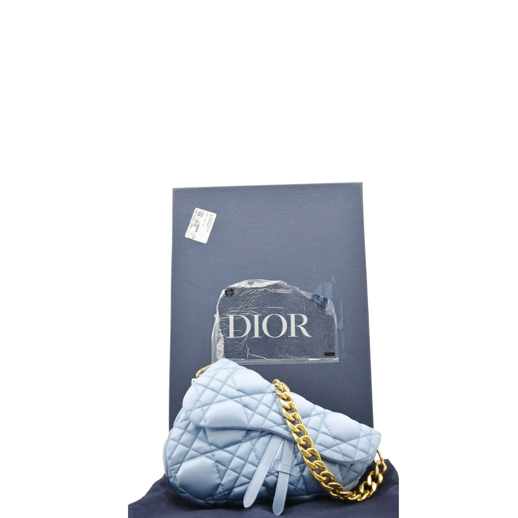 CHRISTIAN DIOR x ERL Micro Venice Saddle Nylon Crossbody Bag Light Blue
