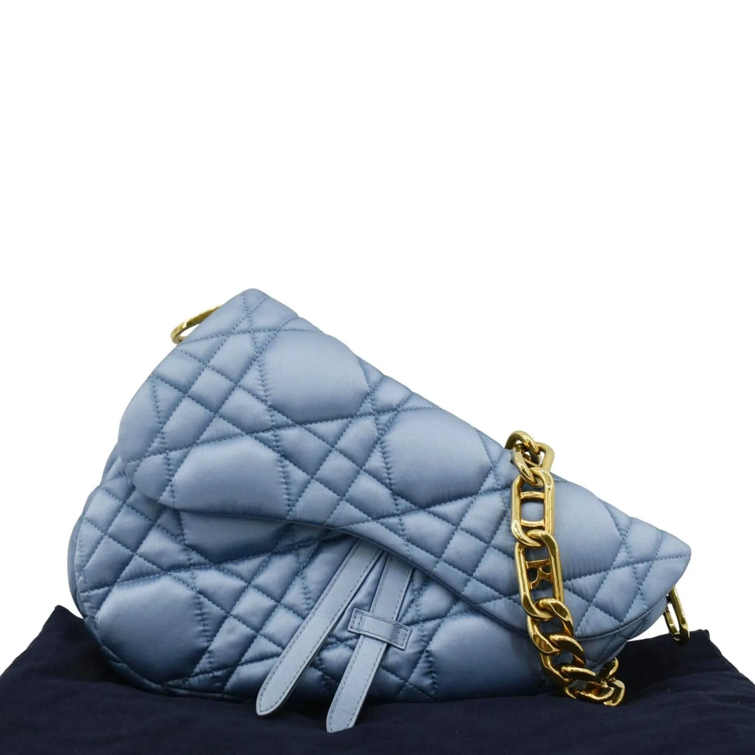 CHRISTIAN DIOR x ERL Micro Venice Saddle Nylon Crossbody Bag Light Blue