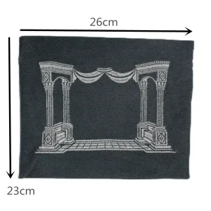 Church Utensils Judaica Linen Tefillin Bag For Tallit With House Desin Embroidery