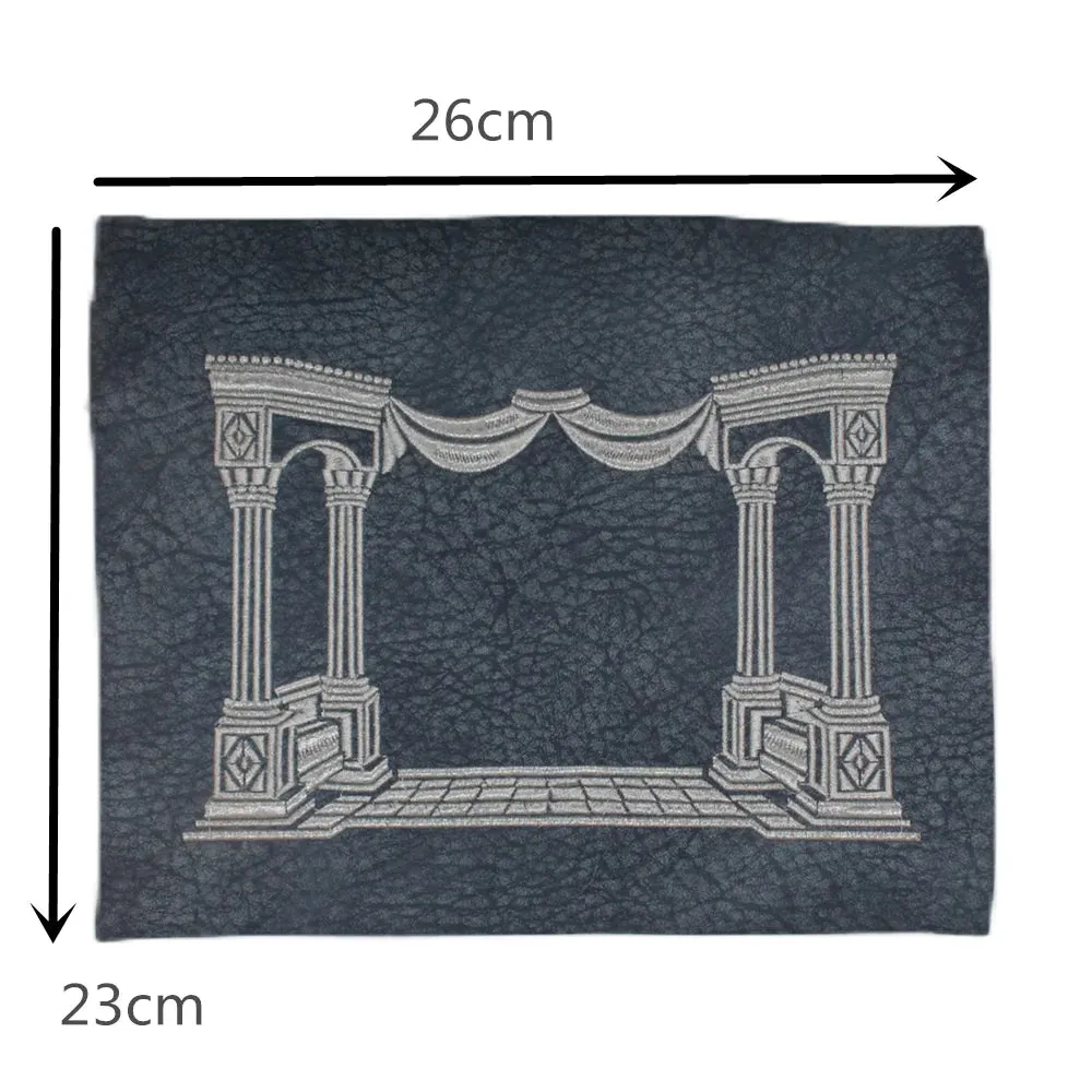 Church Utensils Judaica Linen Tefillin Bag For Tallit With House Desin Embroidery
