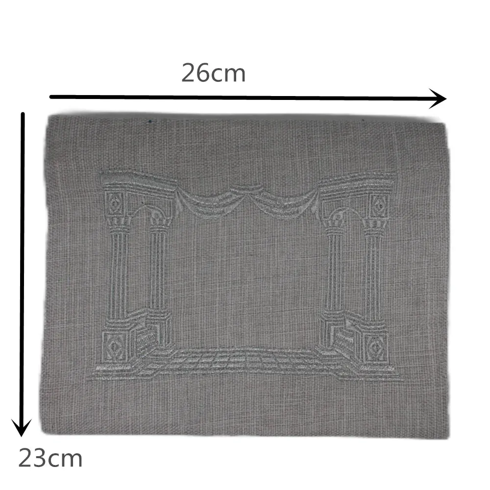 Church Utensils Judaica Linen Tefillin Bag For Tallit With House Desin Embroidery