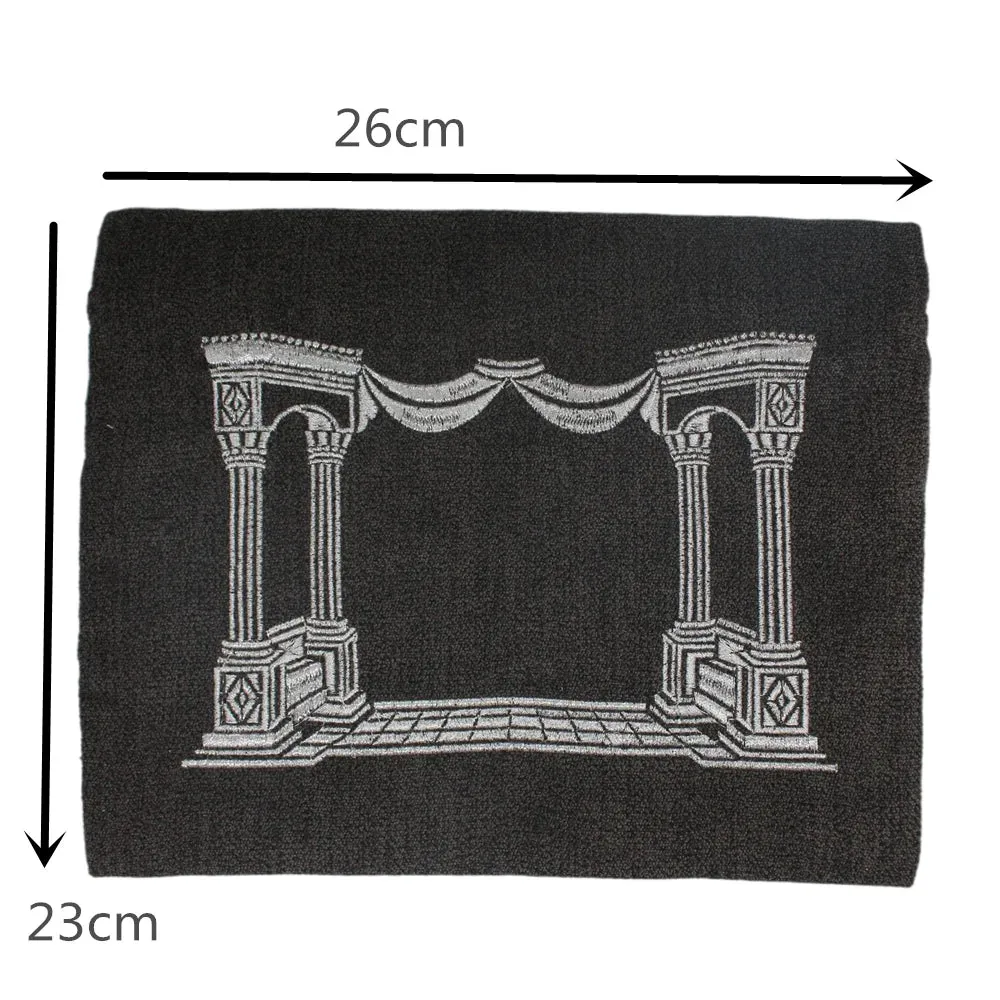 Church Utensils Judaica Linen Tefillin Bag For Tallit With House Desin Embroidery