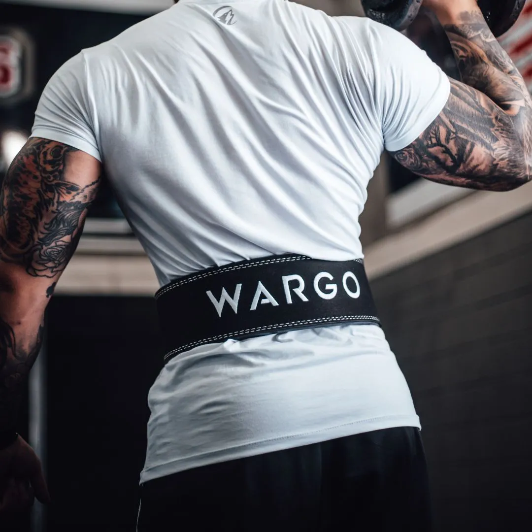 CINTURÓN PARA GYM LEVER BELT 10MM - WHITE CAMU