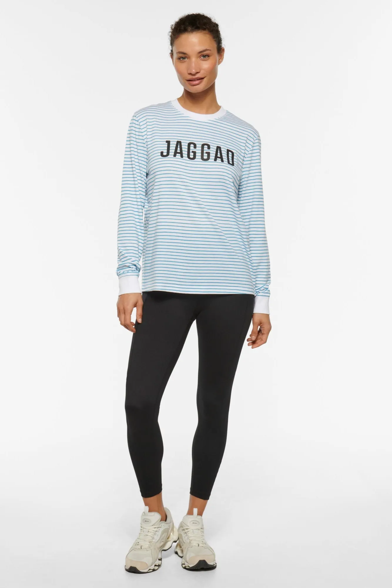 CLASSIC LONG SLEEVE STRIPE TEE SKY BLUE