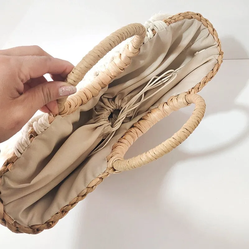 COCO - Boho Grass Woven Handbag - New