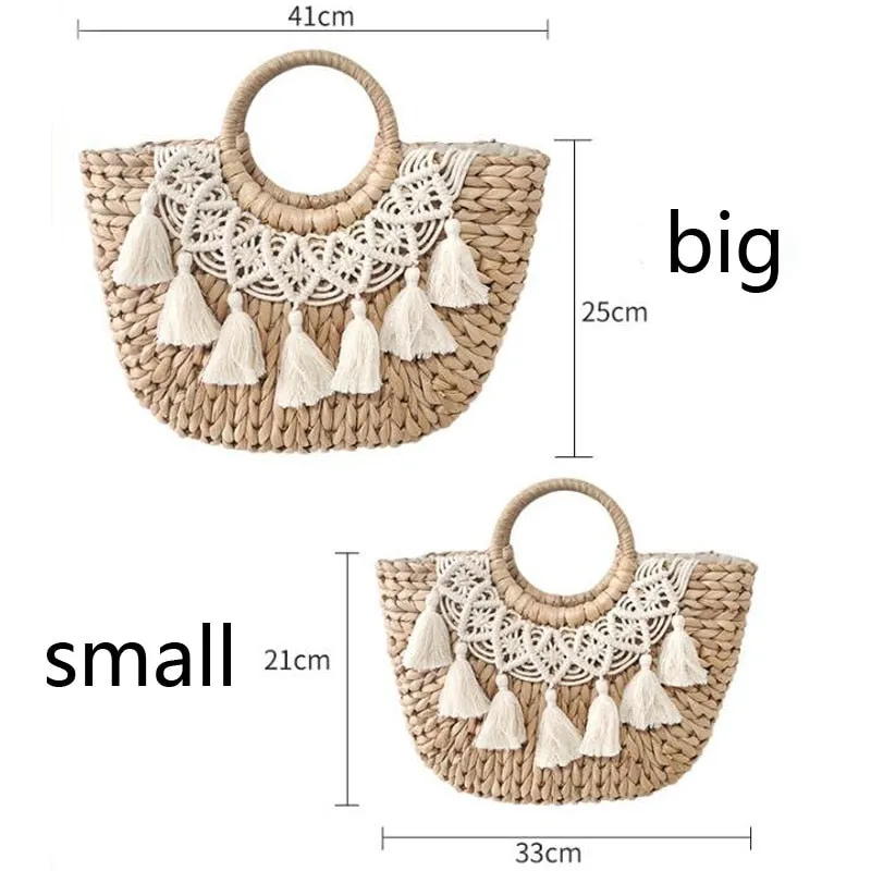 COCO - Boho Grass Woven Handbag - New