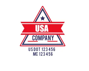 Company American  Truck Door Decal (USDOT), 2 Pack
