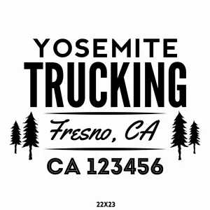 Company Name Truck Decal USDOT, 2 Pack