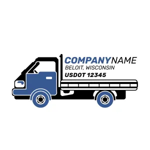 Company Name Truck Door Decal (USDOT), 2 Pack
