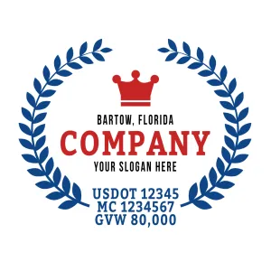 Company Name Truck Door Decal (USDOT), 2 Pack