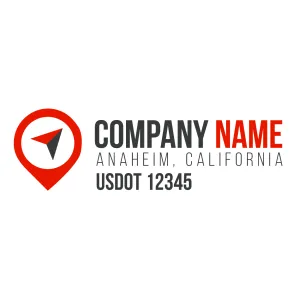 Company Name Truck Door Decal (USDOT), 2 Pack