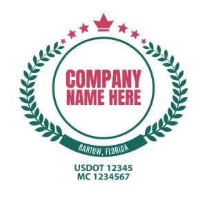 Company Name Truck Door Decal (USDOT), 2 Pack