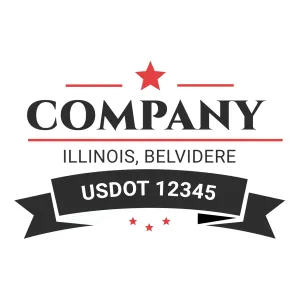 Company Name Truck Door Decal (USDOT), 2 Pack