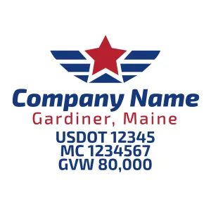 Company Name Truck Door Decal (USDOT), 2 Pack