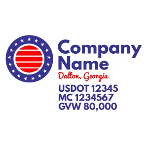 Company Name Truck Door Decal (USDOT), 2 Pack